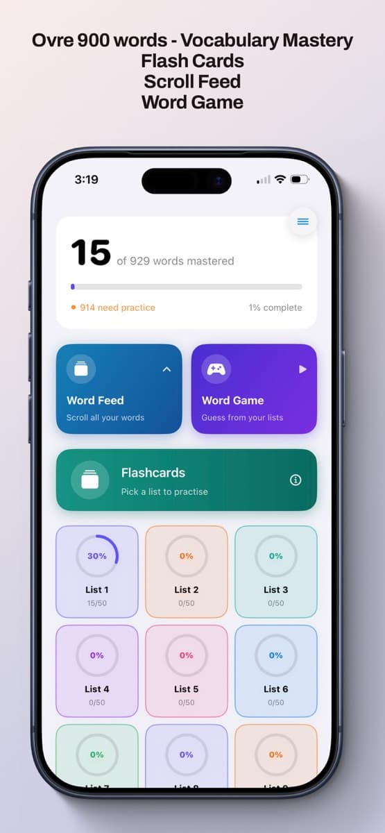 Vocabulary Builder Mastery